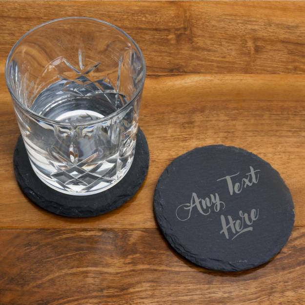 Round Slate Coasters - Be With The One (Set of 4)_DUPLICATE