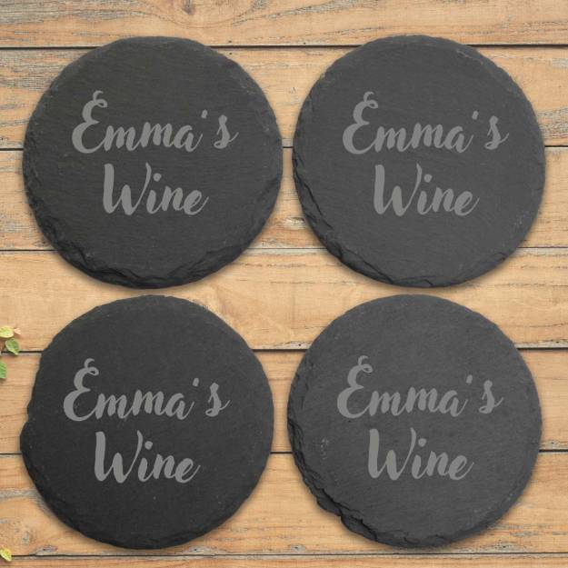 Round Slate Coasters - Be With The One (Set of 4)_DUPLICATE