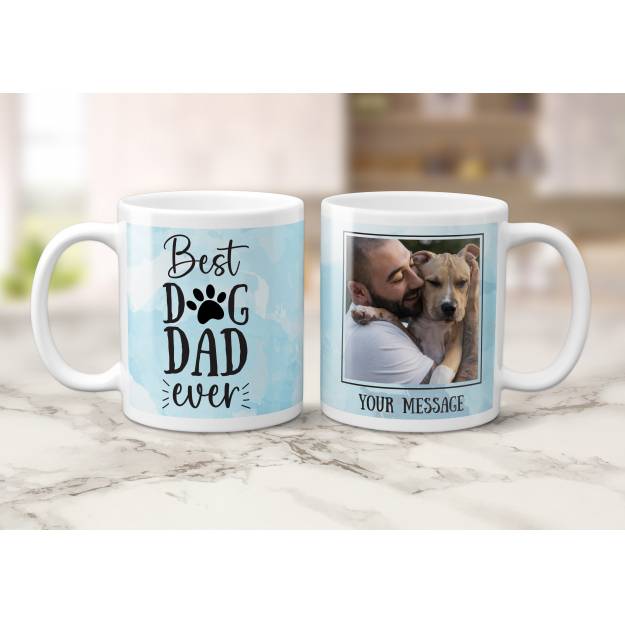 Any Photo Best Dog Dad Ever - Personalised Mug