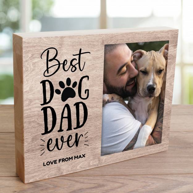 Best Dog Dad Ever - Wooden Photo Blocks