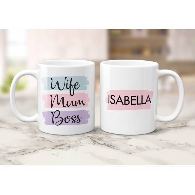 Wife Mum Boss - Personalised Mug