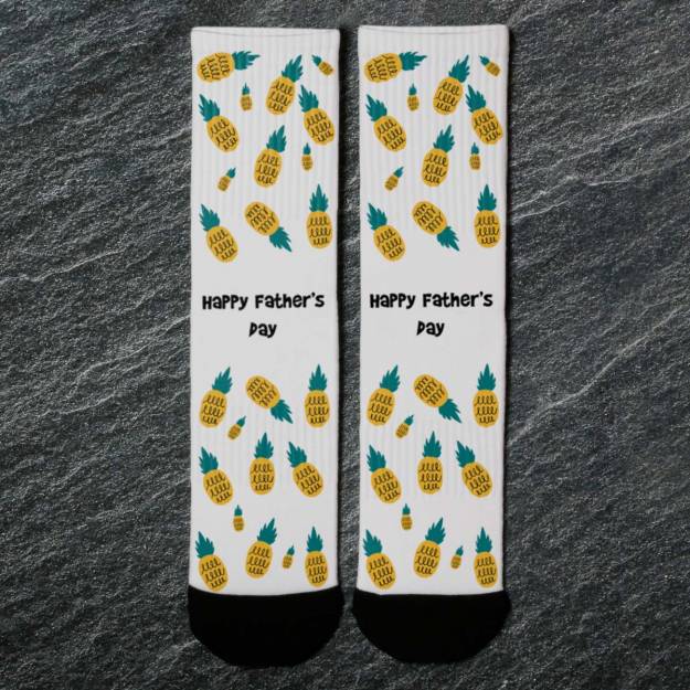 Pineapple Any Message - Personalised Socks