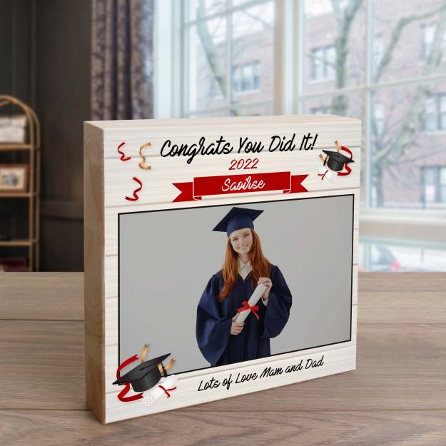 Graduation, Congrats You Did It - Wooden Photo Blocks