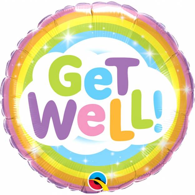 Get Well Soon Flowers Balloon in a Box
