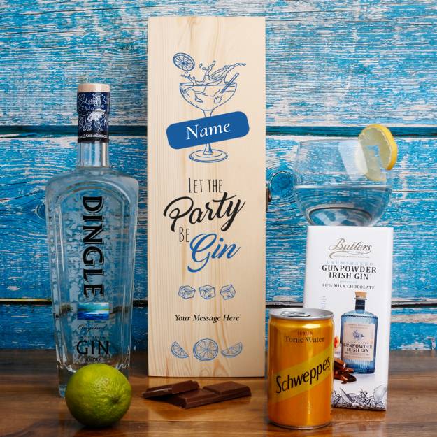 Let the Party BeGin - Personalised Wooden Gin Box