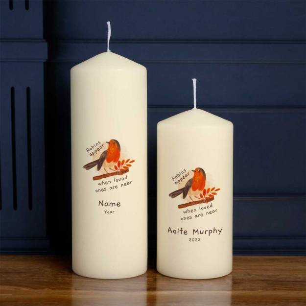 Robins Appear When Loved Ones Are Near - Personalised Candle