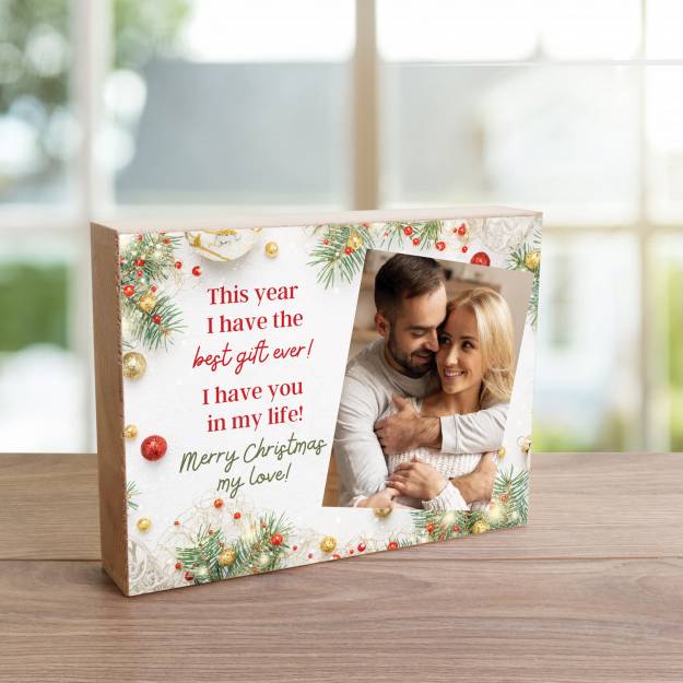 Merry Christmas Any Message And Photo - Wooden Photo Blocks_DUPLICATE