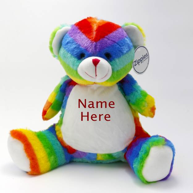 Zippie Rainbow Bear - Personalised