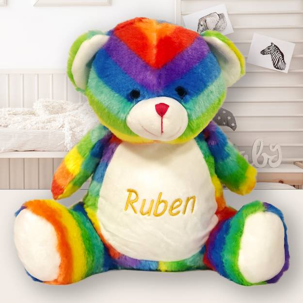 Zippie Rainbow Bear - Personalised