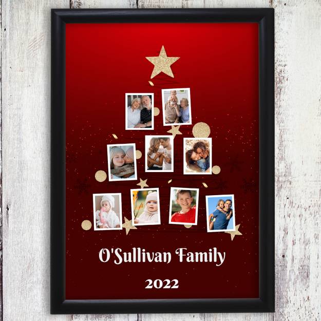 Christmas Family Tree Personalised Poster