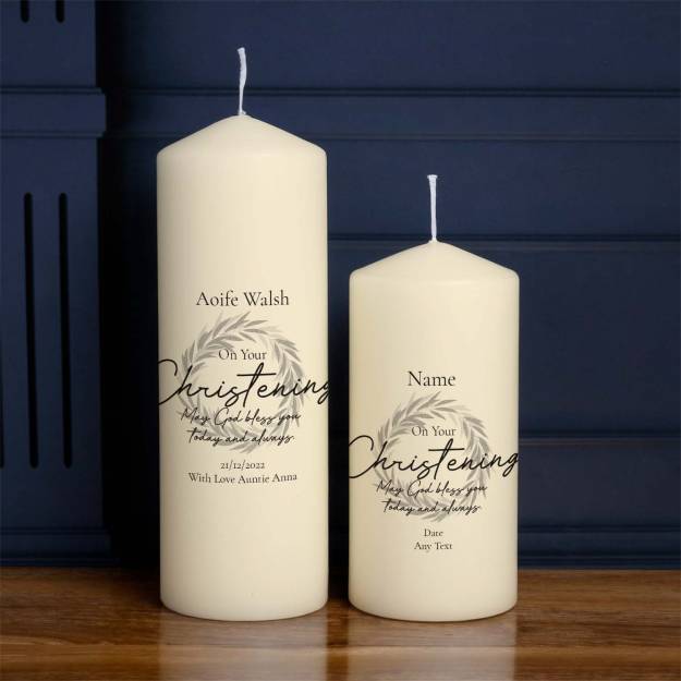 On your Christening - Personalised Candle