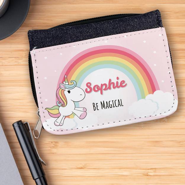 Any Name Unicorn Design - Jeans Personalised Wallet