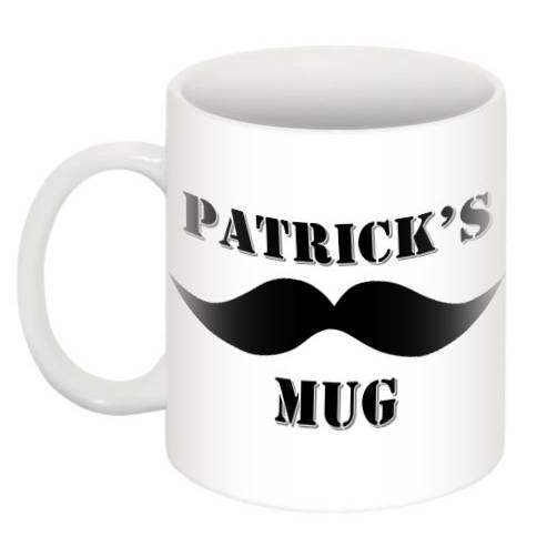 Moustache Personalised Mug