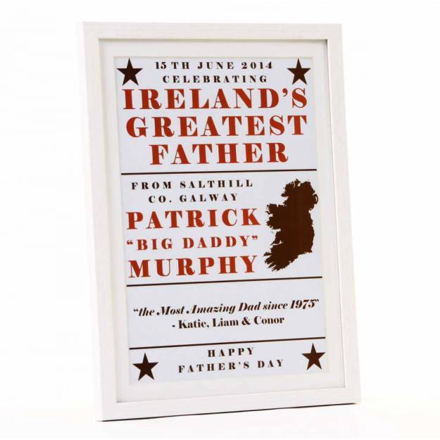 Ireland's Greatest Father Personalised Frame