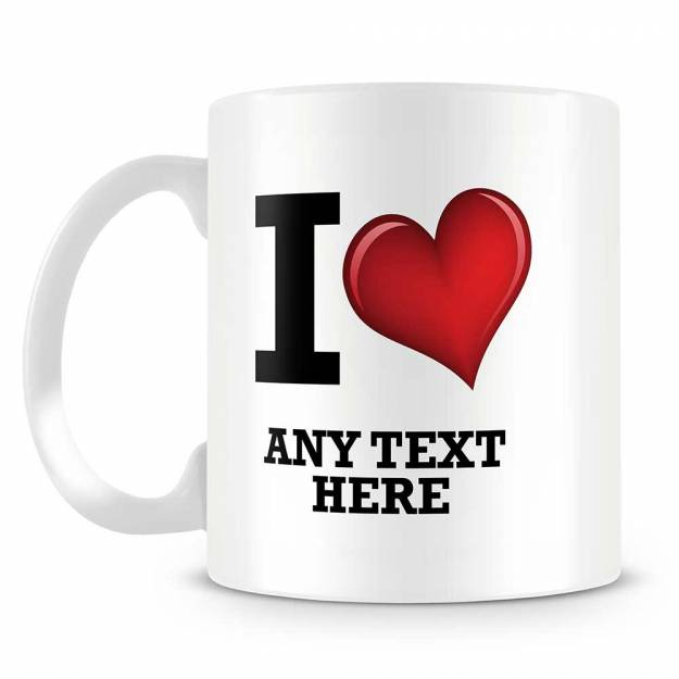I Heart Personalised Mug