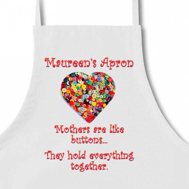 Mothers Like Buttons Personalised Apron