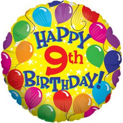 Balloon in a Box - Happy 9th Birthday