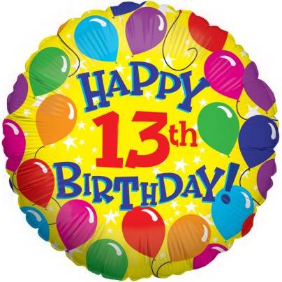 Balloon in a Box - Happy 13th Birthday