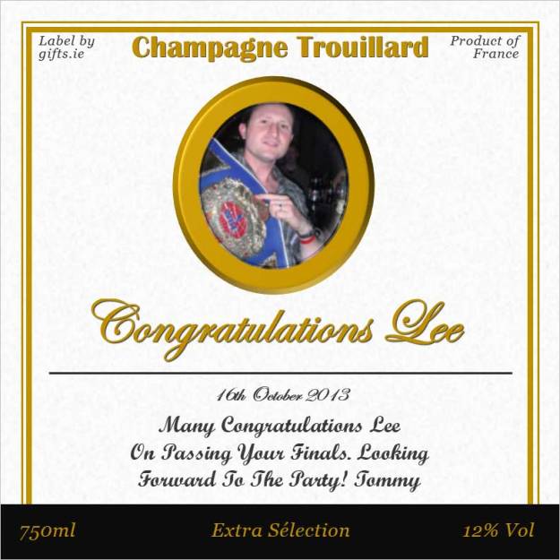 Any Photo Any Message Personalised Champagne
