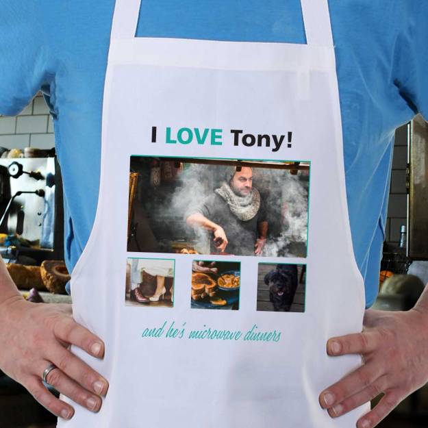 We Love You Personalised 4 Photo Apron