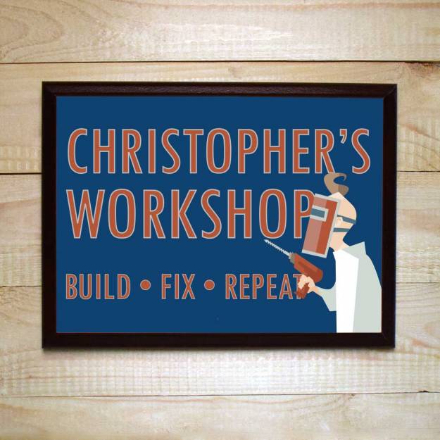 Workshop Personalised Plaque Sign