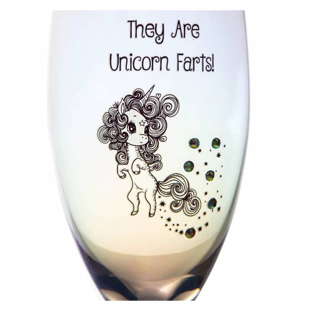 Unicorn Farts - Lustre Champ Glass