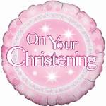 On Your Christening Day PINK Balloon in a Box