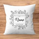 Reserved For Any Name Flowers Personalised Cushion Square