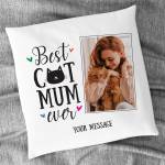 Best Cat Mum Ever Personalised Cushion Square