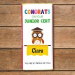 Congrats On Your Junior Cert Personalised Chocolate Bar