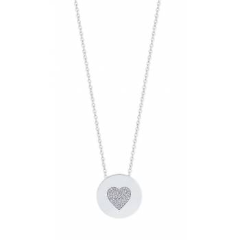 Tipperary Heart Pave Coin Silver Pendant