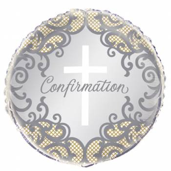 Confirmation Balloon in a Box - Available in Pink, Blue or Silver