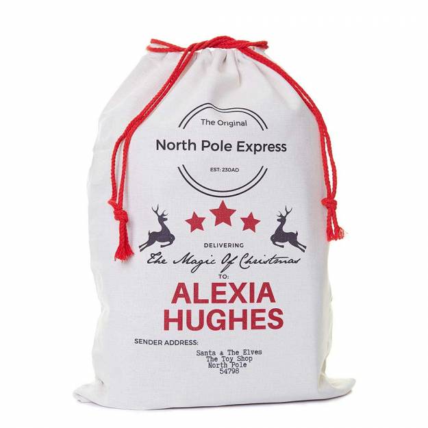 North Pole Express Christmas Santa Sack