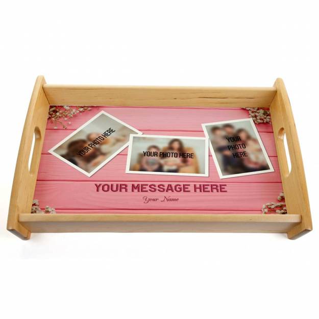 Pink Photo Serving Tray