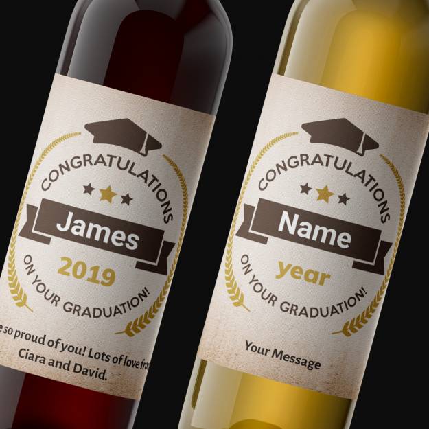 Any Message Congratulations On Your Graduation Personalised Wine