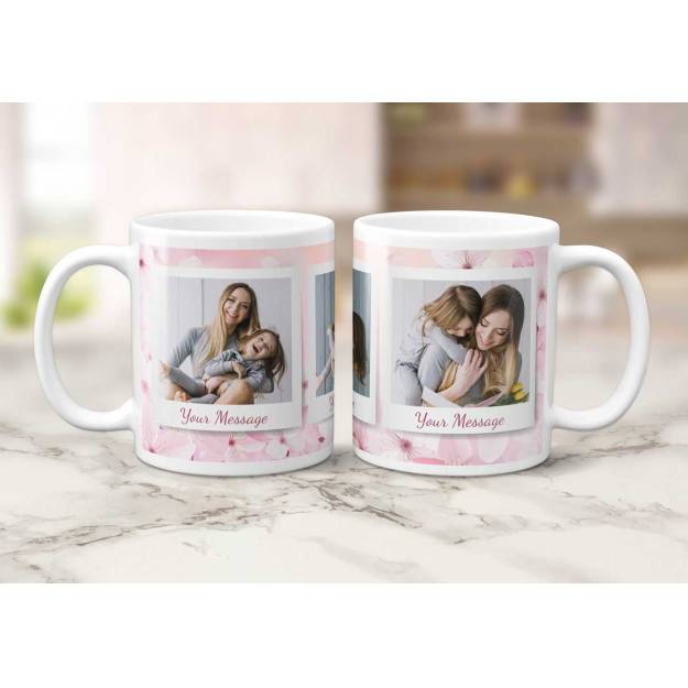 Any Text Any Photo Cherry Blossom Personalised Mug