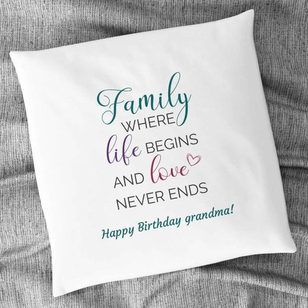 Family Any Message Personalised Cushion Square