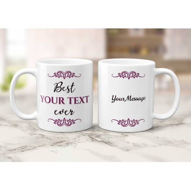 Any Message Best Any Title Ever Burgundy - Personalised Mug