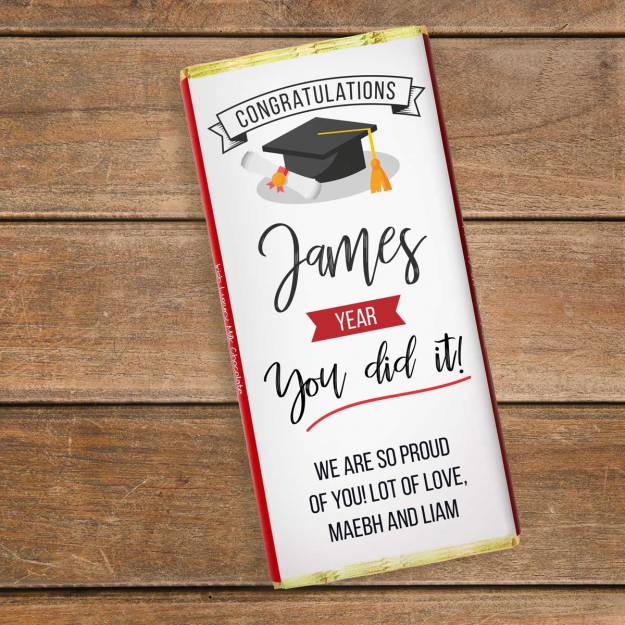 You Did It Graduation Personalised Chocolate Bar