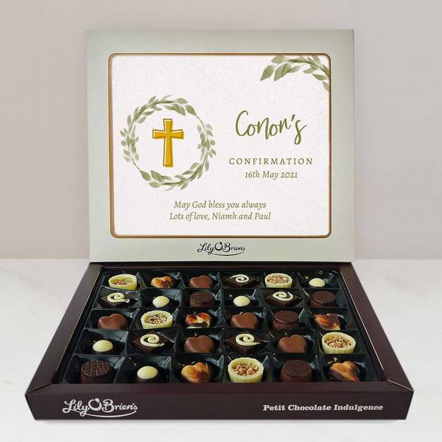 Name's Confirmation Wreath - Personalised Chocolate Box 290g