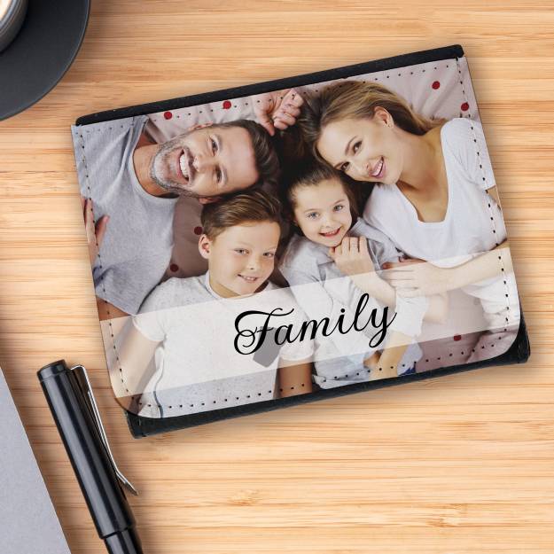 Any Name and Message Flowers Wallet - Black_DUPLICATE
