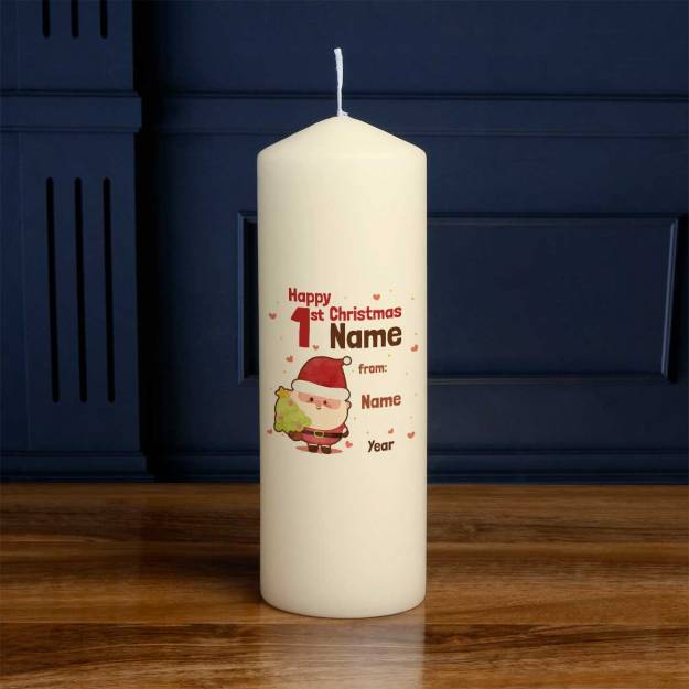 Happy 1st Christmas - Personalised Candle