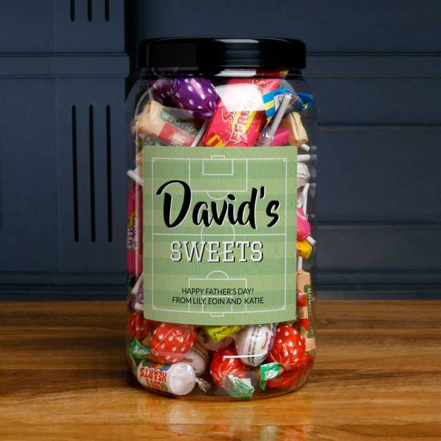 Football Pitch - Personalised Sweets Jar