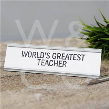 World's Greatest Teacher Desk Plaque