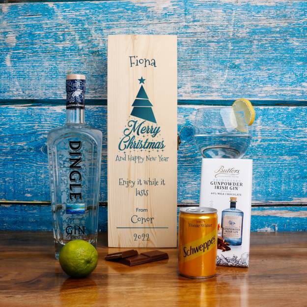 Merry Christmas - Personalised Gin Box
