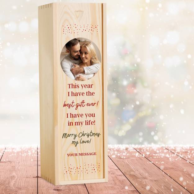 This year I have the best gift ever - Personalised Wooden Single Wine Box