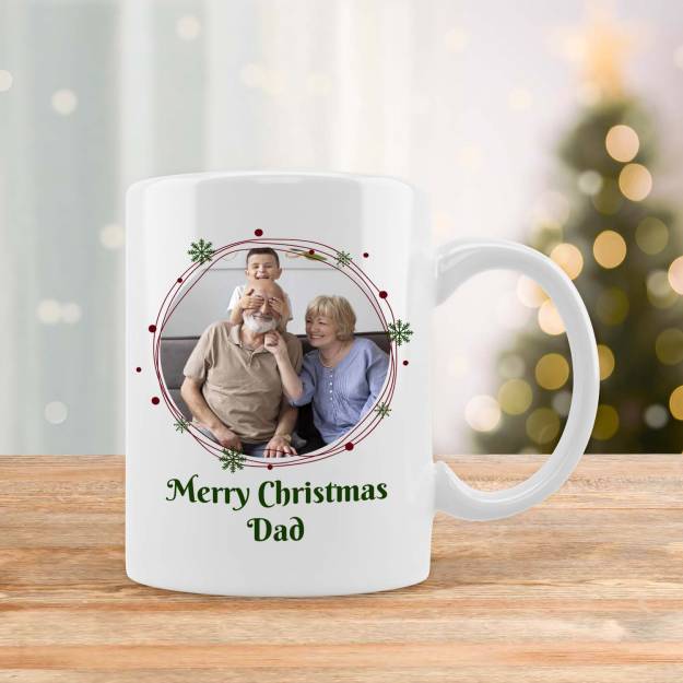 Any Message and Photo Personalised Christmas Mug
