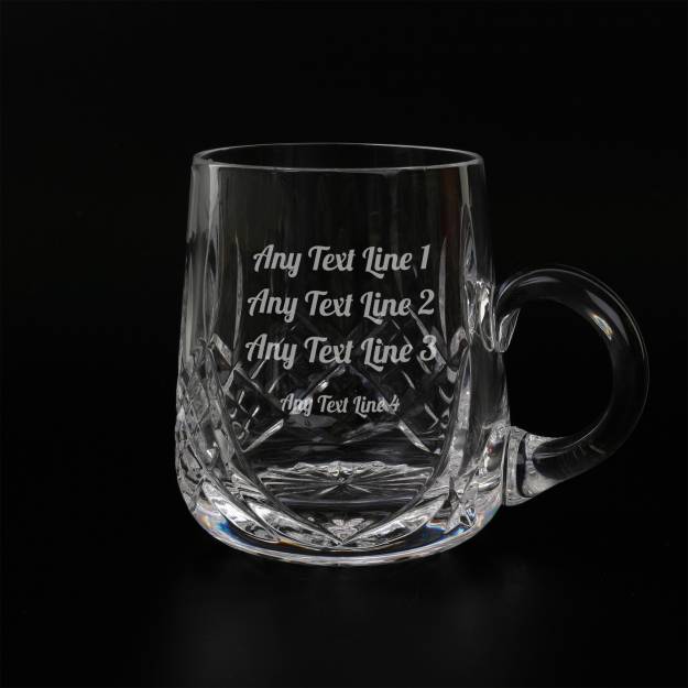 Any Text Personalised Christening Tankard Glass