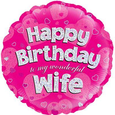 Balloon in a Box - Happy Birthday Wife