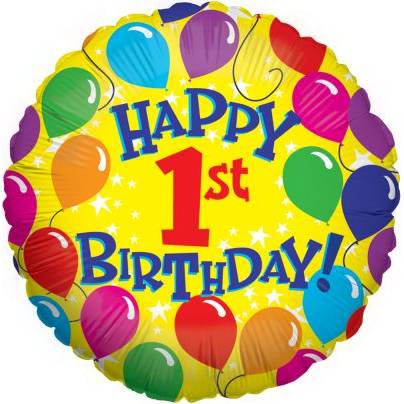 Balloon in a Box - Happy 1st Birthday
